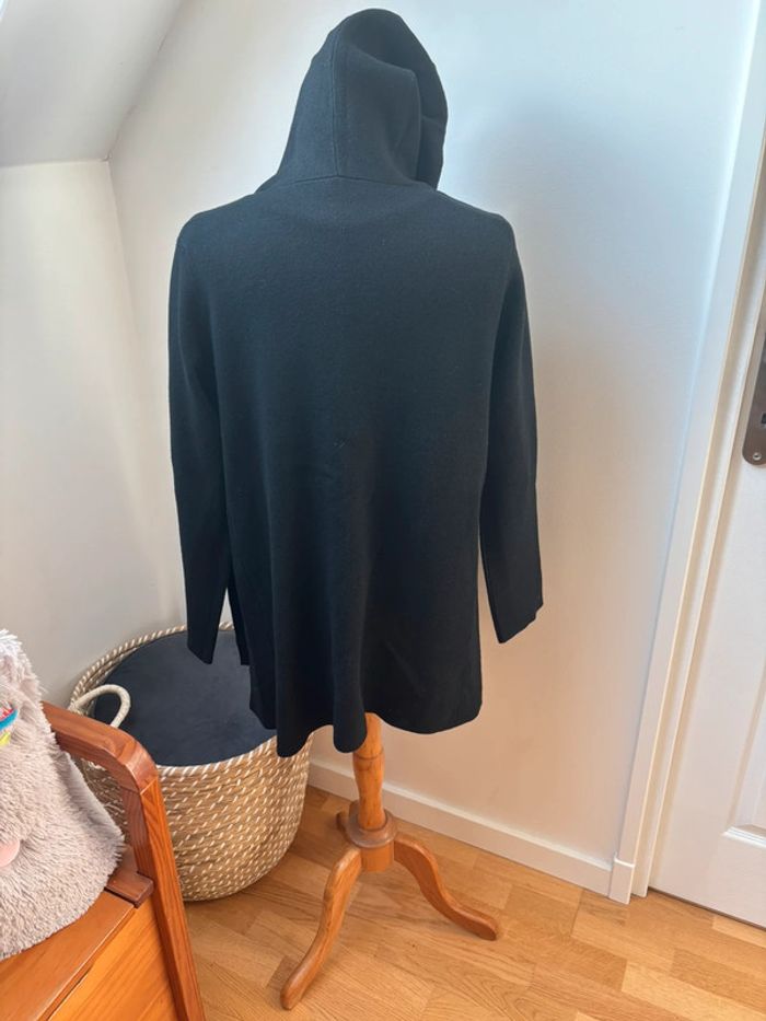 Long gilet noir à capuche - T40/42 - photo numéro 9