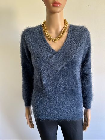 Pull bleu tout doux à manches longues Morgan taille M comme neuf
