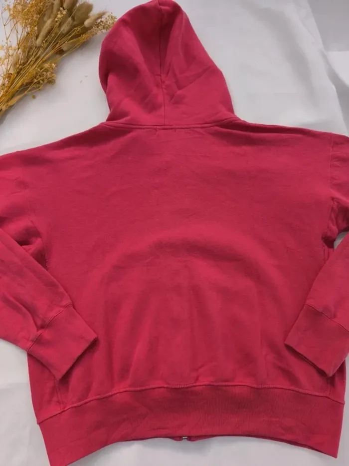 Sweat capuche homme zippé rose logo bleu clair Ralph Lauren taille L excellent état - photo numéro 8
