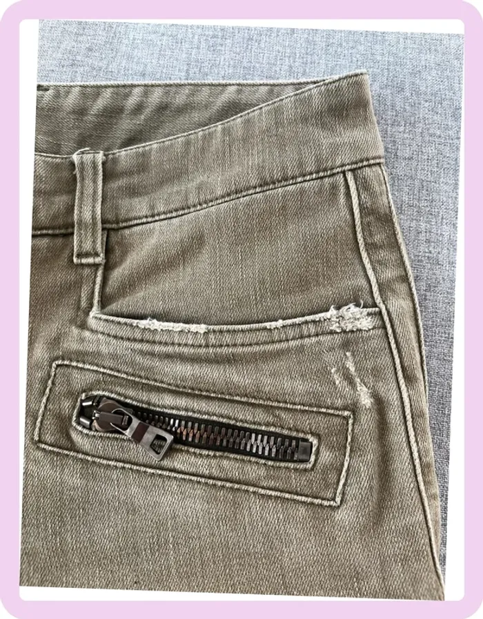 Jean Vert Effet Usé/Déchiré – Balmain – Taille 40 💚 - photo numéro 2