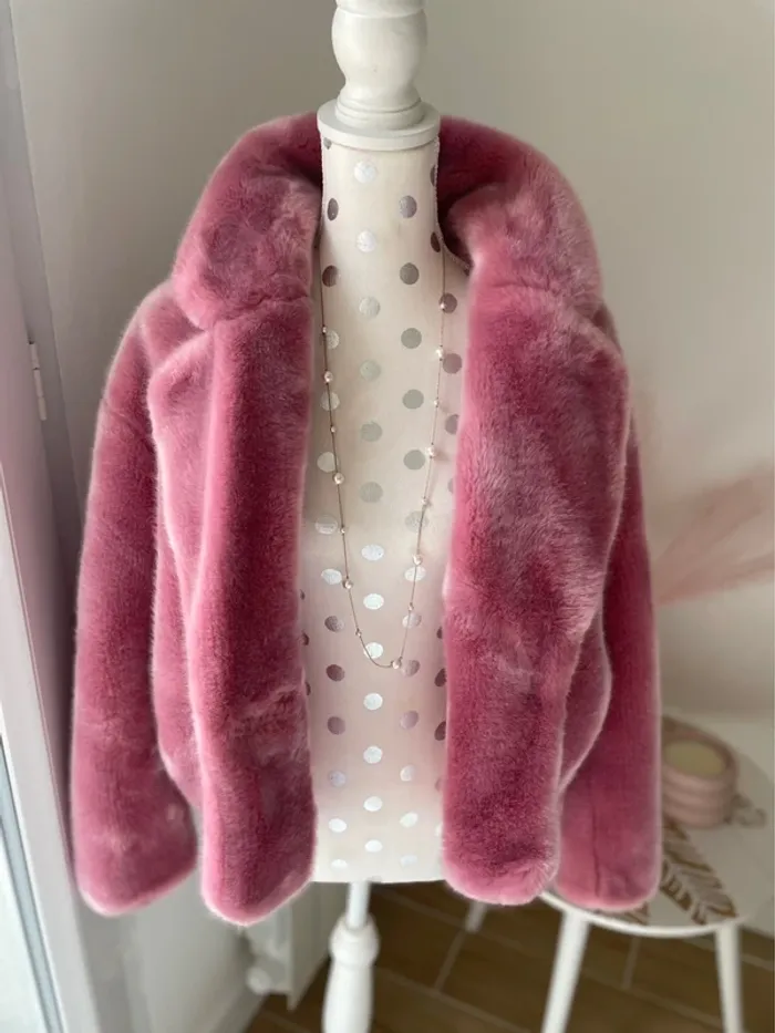 Fourrure rose, 36 Zara neuf - photo numéro 3