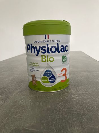 Lait physiolac bio 3eme âge 