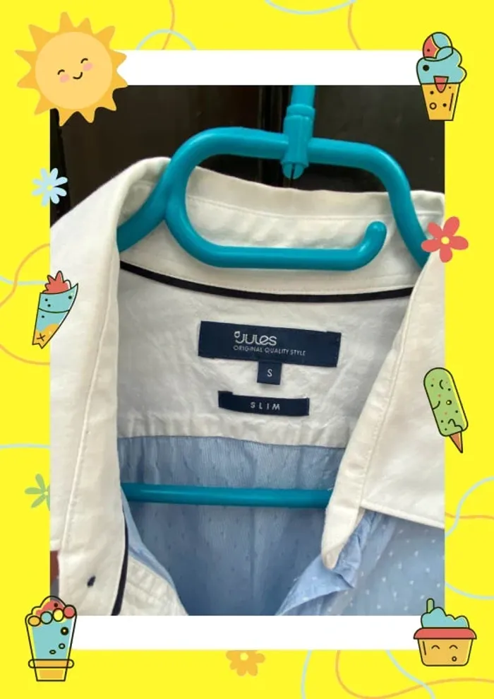 Chemise slim bleue Jules S 36 - photo numéro 3