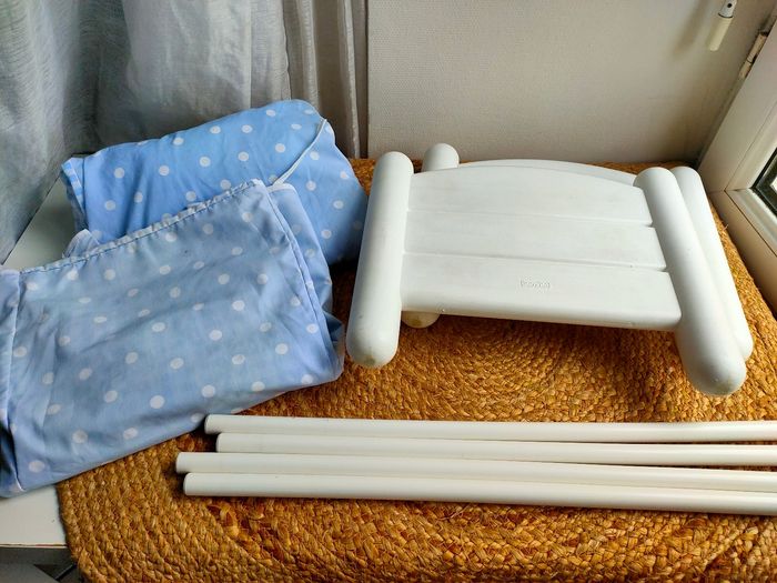 Lit poupée Vintage Berchet vichy bleu - photo numéro 10