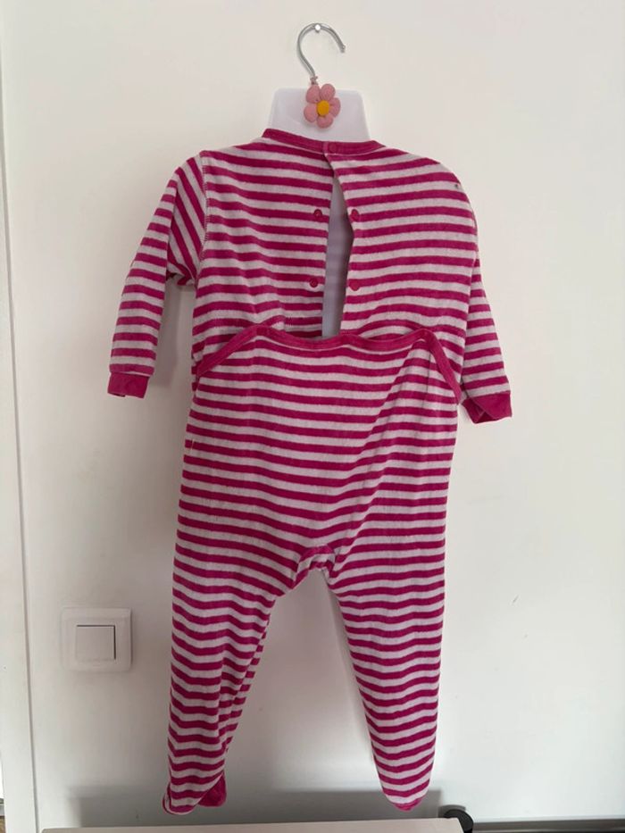 Pyjama rayé blanc et rose – U Tout Petit – Taille 23 mois - photo numéro 2