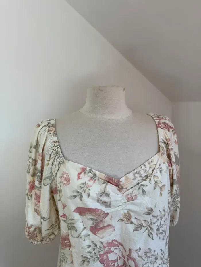 Superbe blouse bustier neuf en lin et viscose H&M 🌸 46 - photo numéro 2