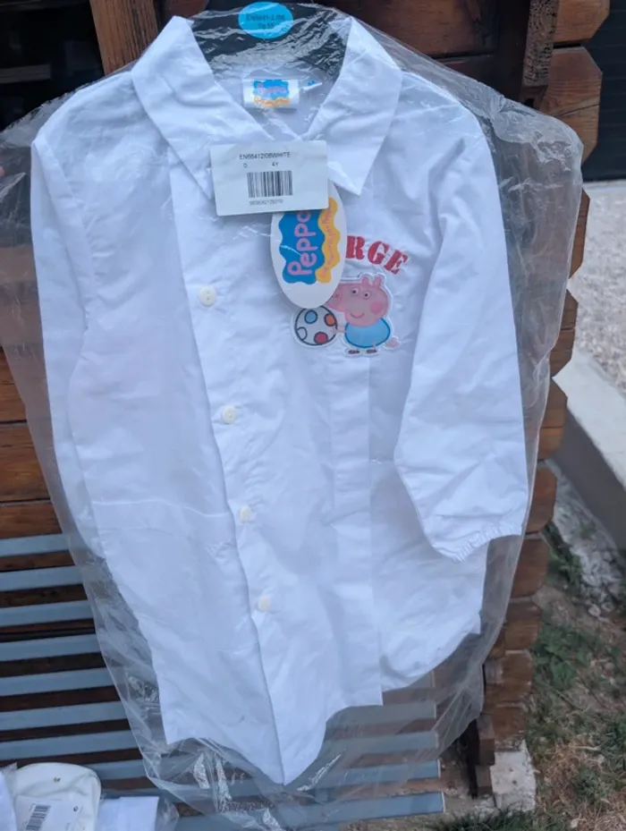 Tablier d'école 4 ans neuf Peppa pig Georges