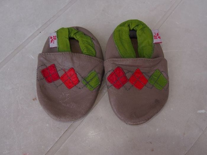 chaussons cuir souple 18-19