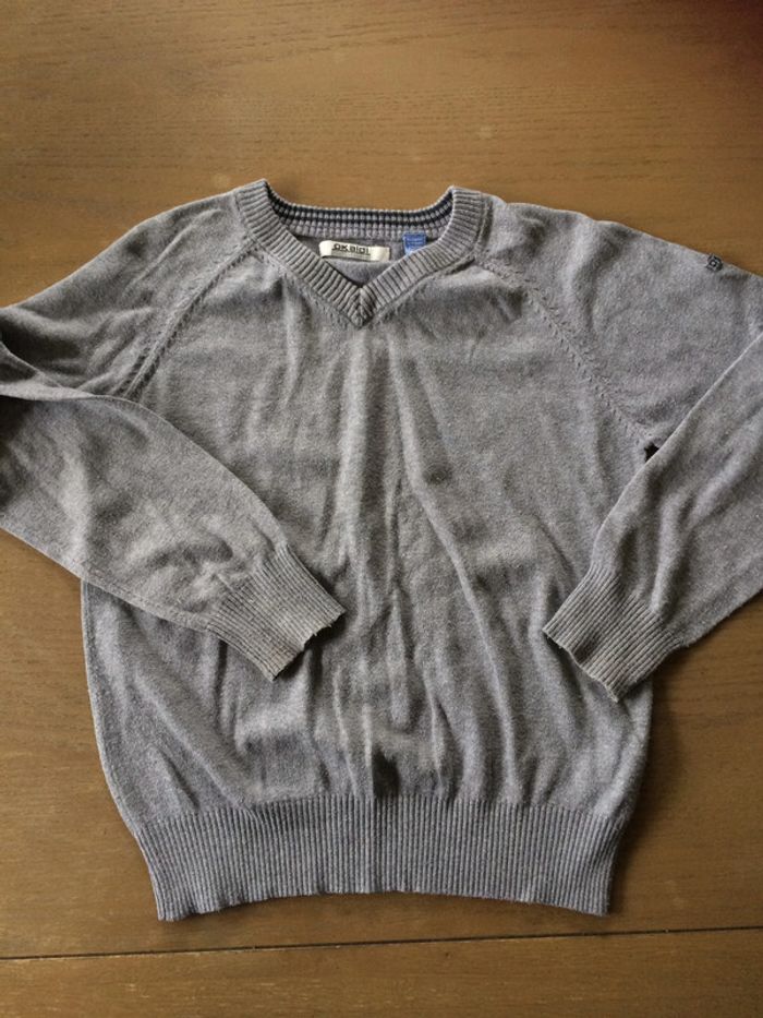 Pull gris Okaidi 10 ans