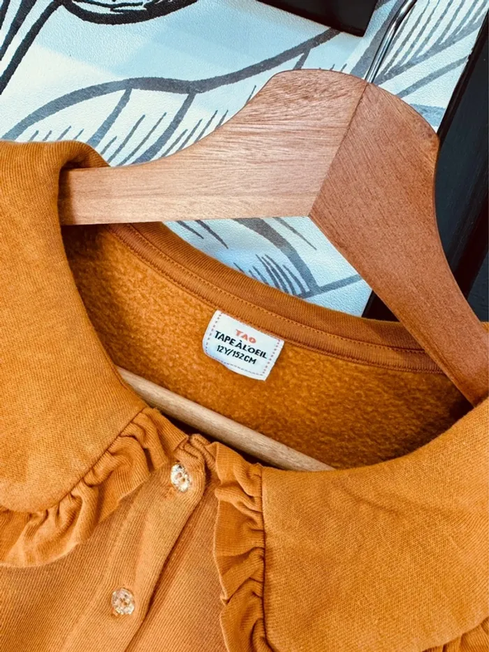 Taille 12 ans robe fille TAO moutarde 🩷 - photo numéro 4