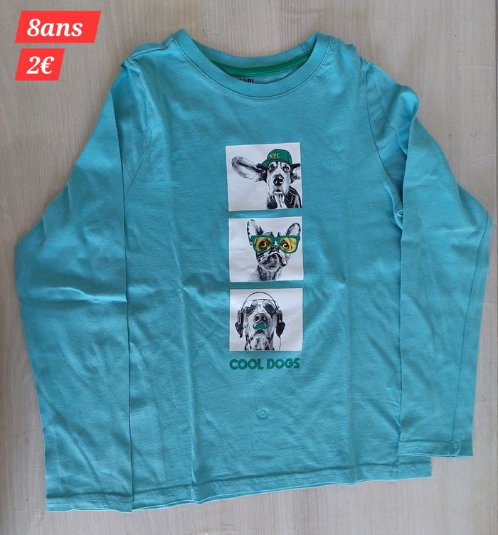 T-shirt motif chien garçon 8ans - photo numéro 2