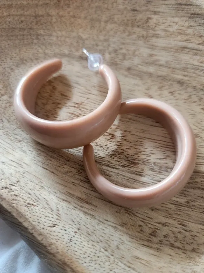 Anneaux créoles nude - photo numéro 2