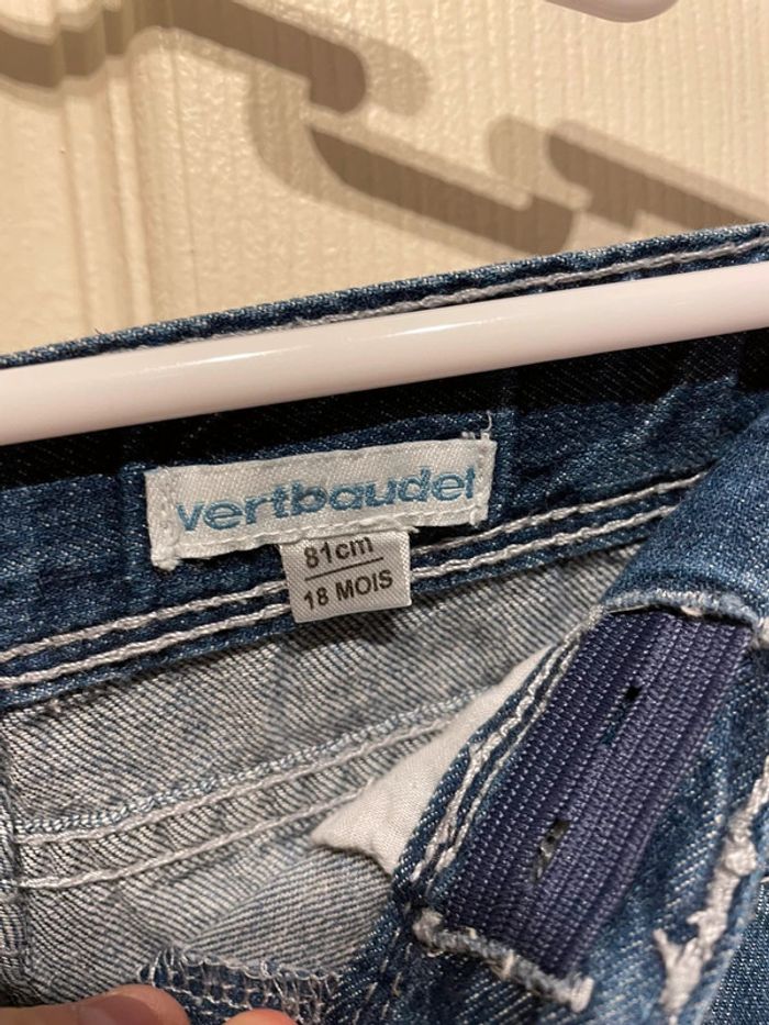 Short jean Vertbaudet 18 mois garçon - photo numéro 3