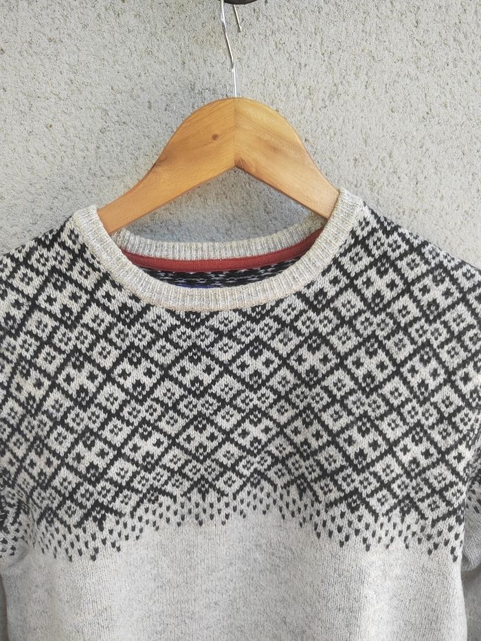 Pull norvégien homme laine Jules taille M – pull chaud hiver, tricot scandinave, maille tendance - photo numéro 2