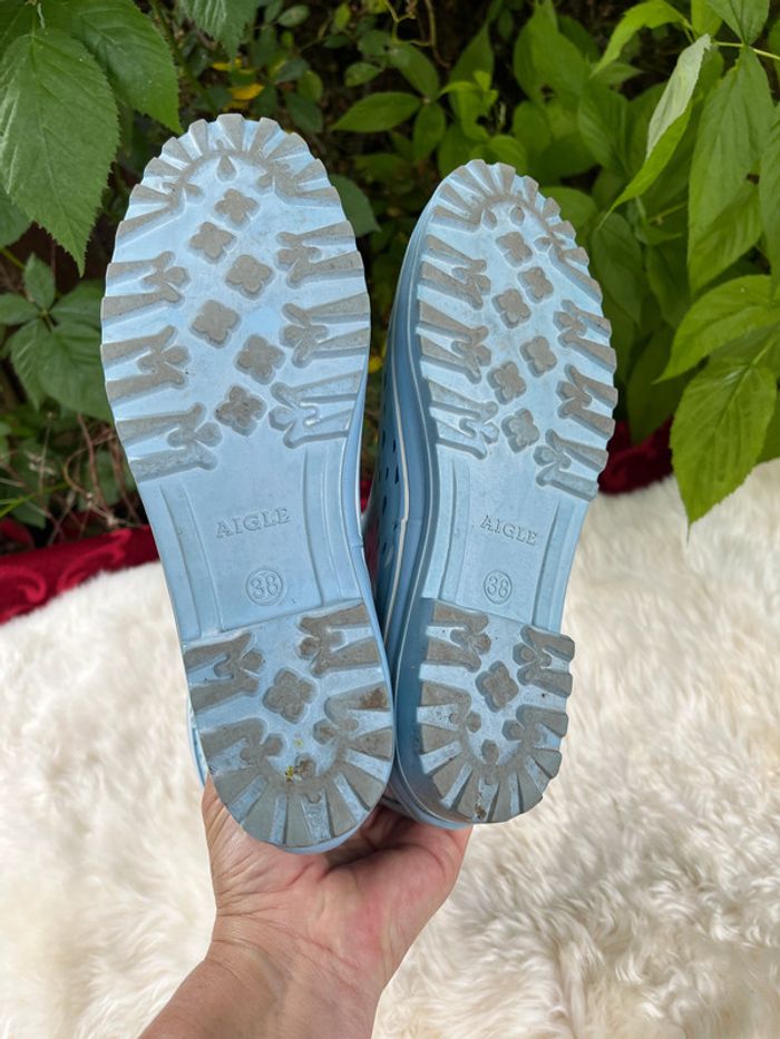 Botte Aigle femme t 38 bleu ciel - photo numéro 5