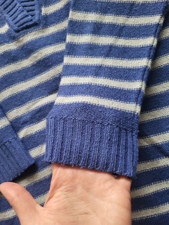 Pull rayé gris et bleu Blancheporte - photo numéro 3