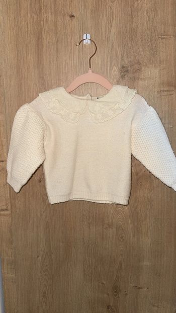Pull en maille tricot - Blanc