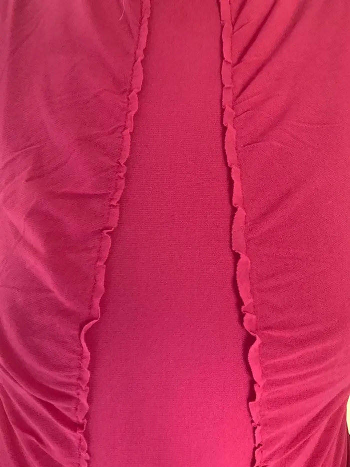👩 Débardeur rose moulant col serré – Camaïeu – T.3/L - photo numéro 2