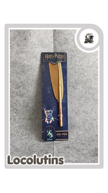 🚂 Stylo gel Harry Potter – Plume dorée Poufsouffle