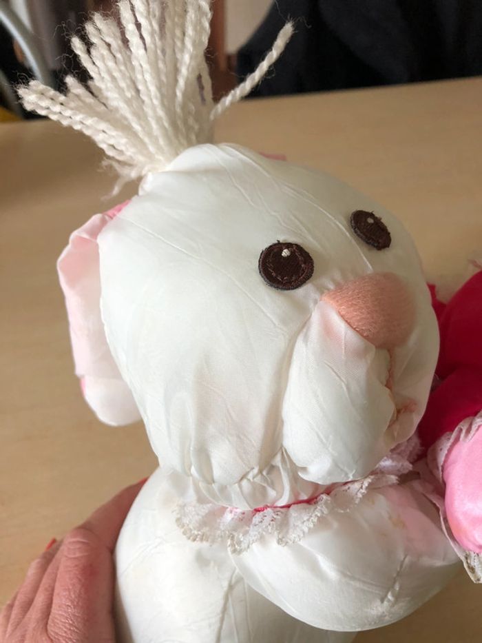 Doudou lapin coeur Fisher price vintage - photo numéro 3