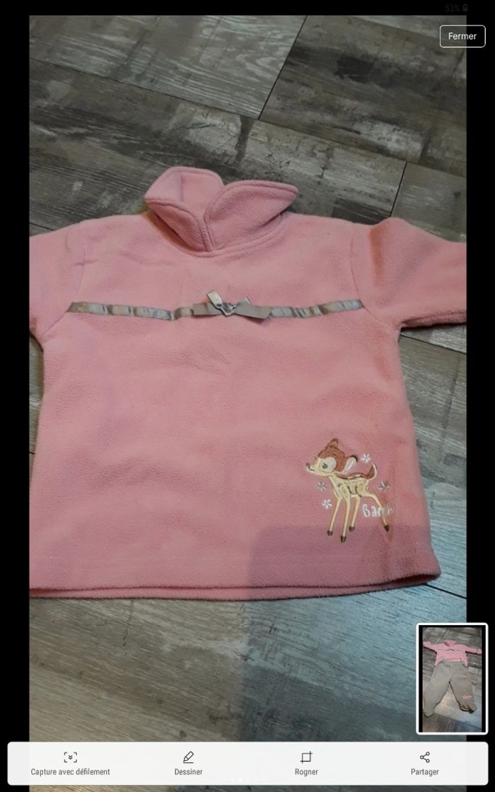 Pyjama 2 pièces bambi - photo numéro 2