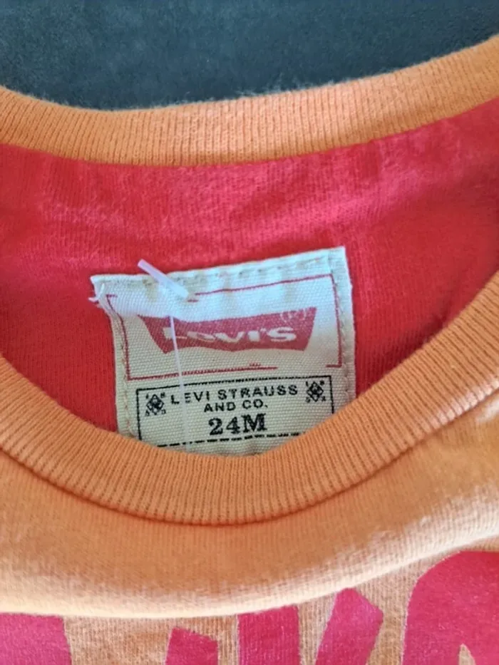 T-shirt orange levi's 24 mois - photo numéro 3