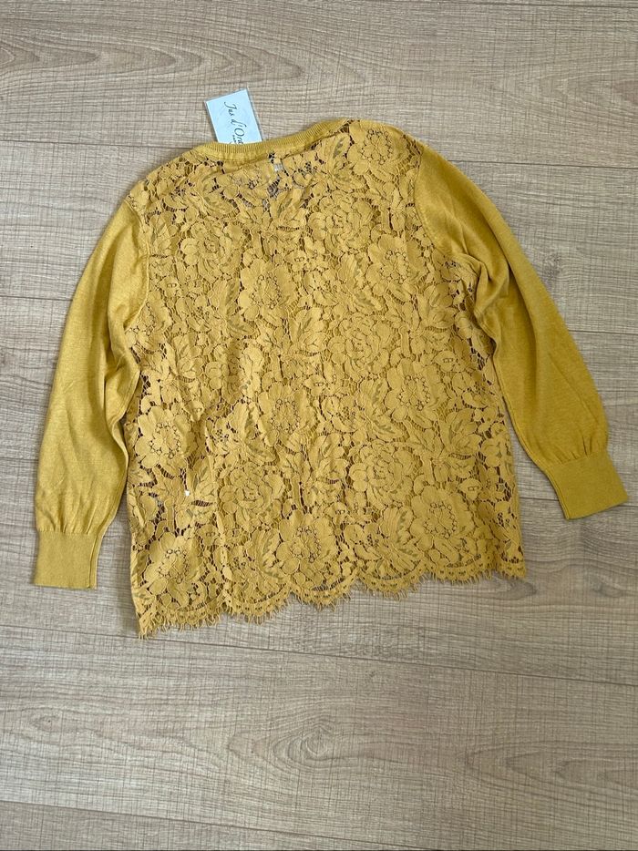Cardigan jaune moutarde neuf Jus d’Orange taille 2 - photo numéro 8