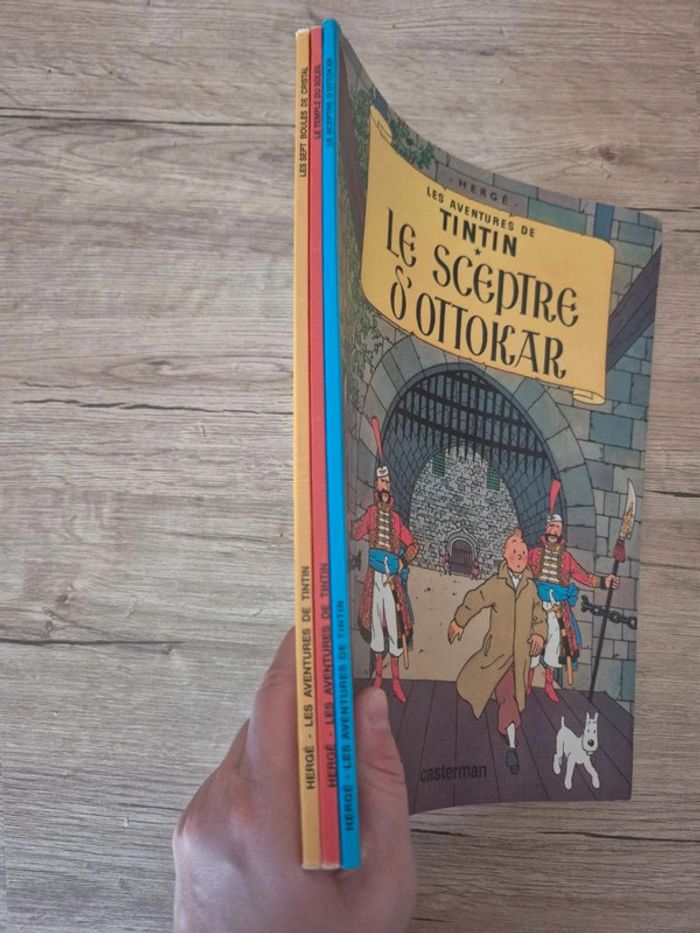 Lot de 3 bandes dessinées souple Tintin - photo numéro 2