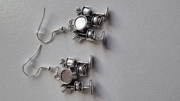 BO pendantes argent 925 pendentif batterie Neuves