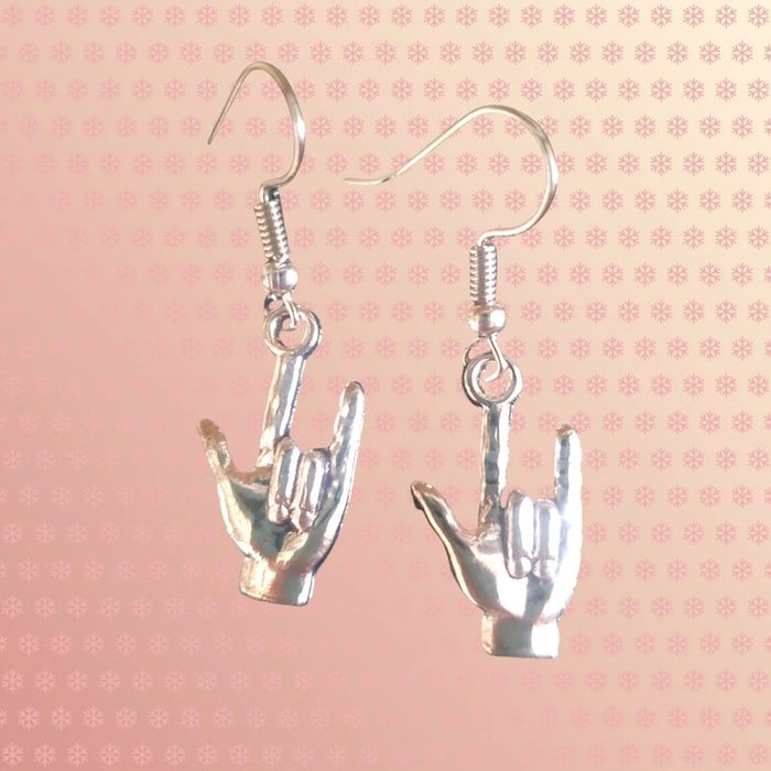 Boucles d'oreilles symbole main