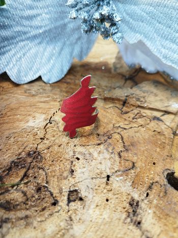Bague réglable rouge
