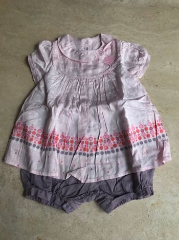 ROBE BARBOTEUSE "MARESE" ROSE & LILAS - TAILLE : 6 MOIS