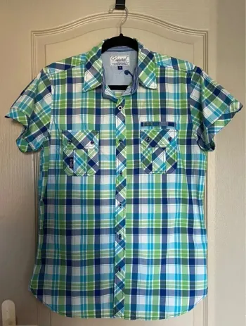 Chemise à carreaux homme