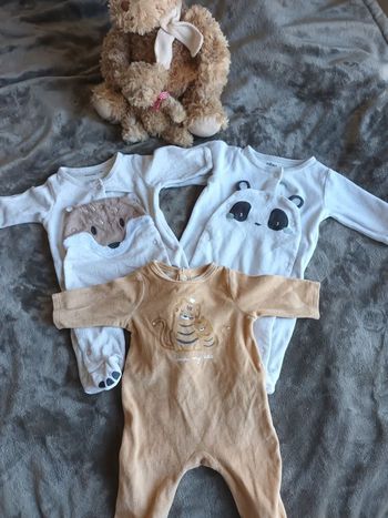 Lot de 3 pyjamas 1 mois