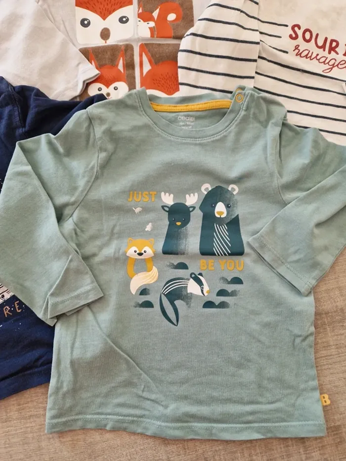Lot de 5 T-shirt ML 18 mois - photo numéro 3