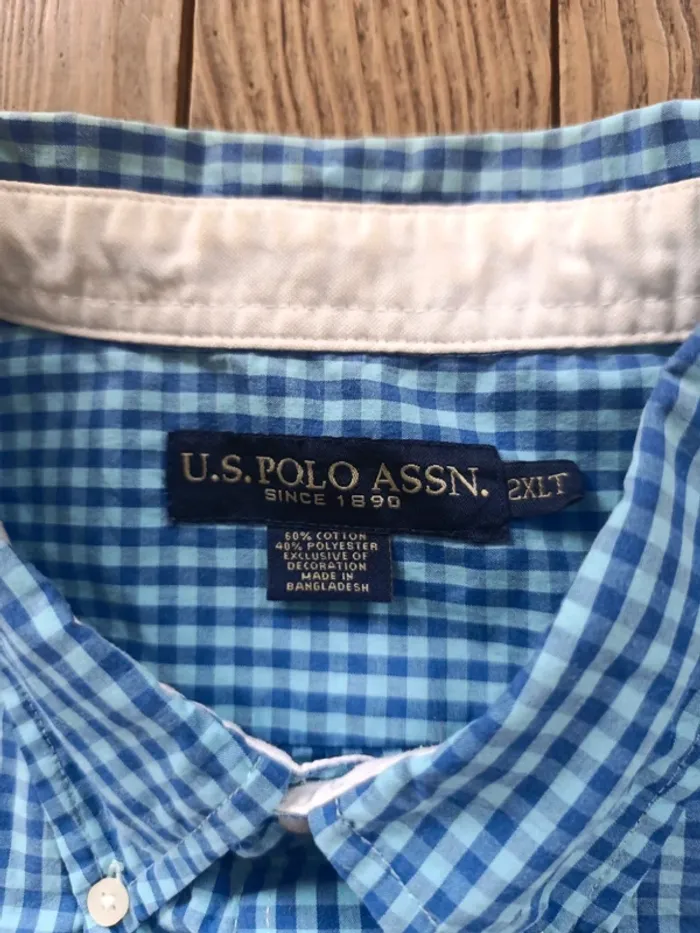 Chemise us polo assn. Manche courte bleu Xxl - photo numéro 3
