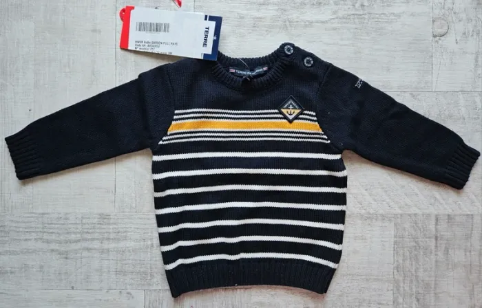 Pull neuf terre de marins 9 mois
