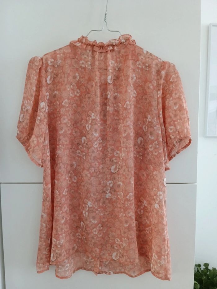 Blouse à fleurs Cream col jabot - photo numéro 5