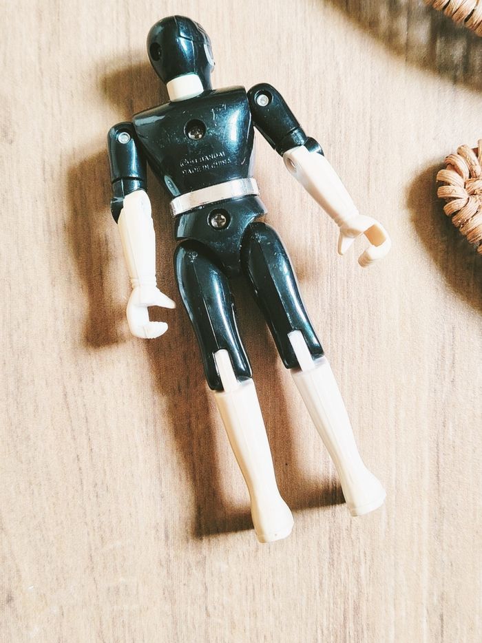 🙅 Power rangers mighty morphin figurine ranger noir année 1993 marque bandai vintage - photo numéro 3