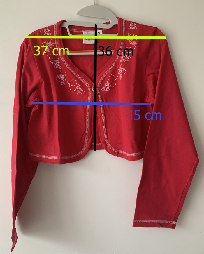 Gilet boléro rouge - 14 ans - Entre nous les filles - photo numéro 2