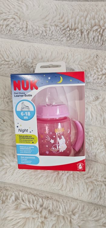 Tasse d'apprentissage NUK First Choice Learner Bottle Night 6-18m – Neuve