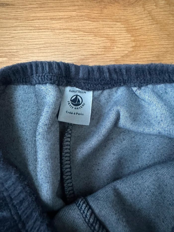 Pyjama 2 pièces en velours bleu/bleu marine - Taille 6 Ans - photo numéro 14