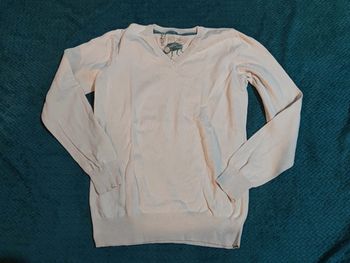 🌺 pull col v taille M bizzbee beige