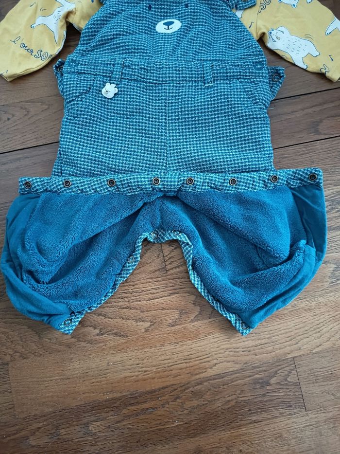 Salopette très chaude doublé sergent major 9 mois et tee short Tape à l'oeil - photo numéro 2