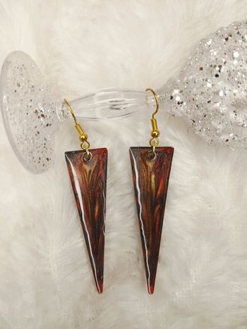 Boucles d'oreilles triangles mélange de couleurs 