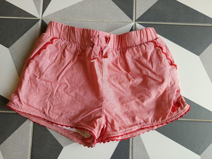 Short Chambray rouge Sergent Major 4ans