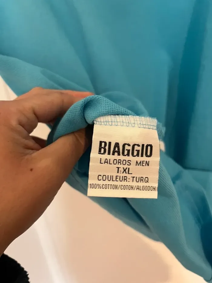 Polo biaggio turquoise - taille XL - photo numéro 5