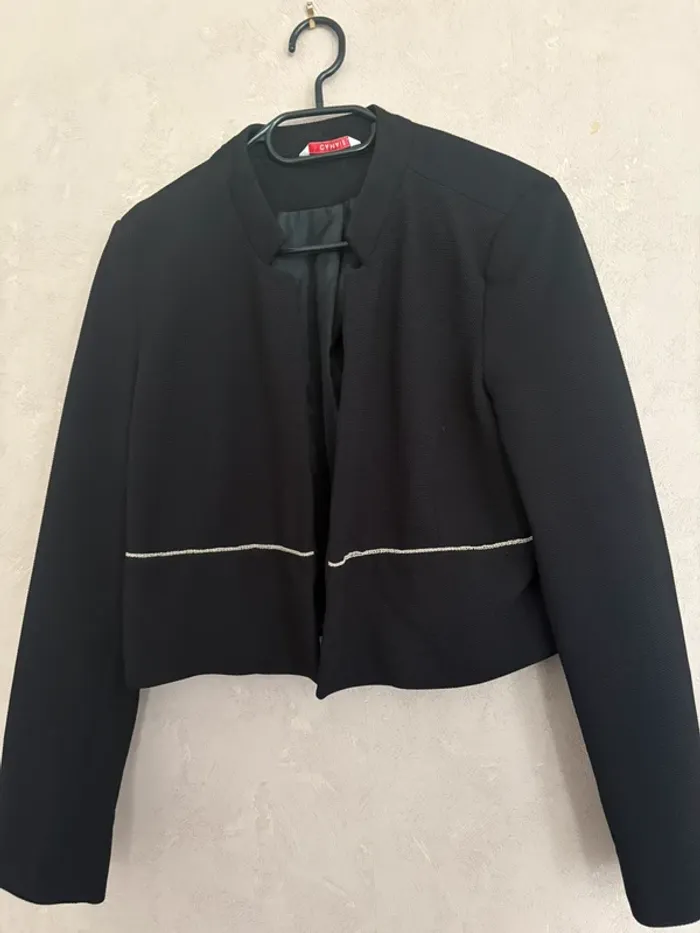 Veste noire chic Camaïeu – Taille 40 - photo numéro 2