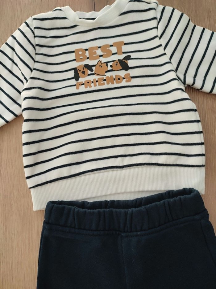 Ensemble sweat avec pantalon Kiabi bébé 3 mois - photo numéro 2