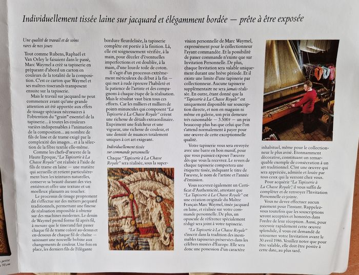 Très grande tapisserie murale décorative signée. - photo numéro 10